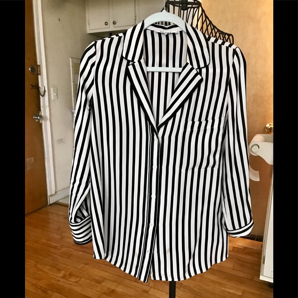 FRAME button down blouse 100% silk